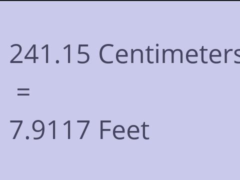 241.15 CM TO FEET