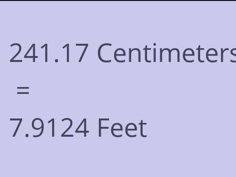 241.17 CM TO FEET