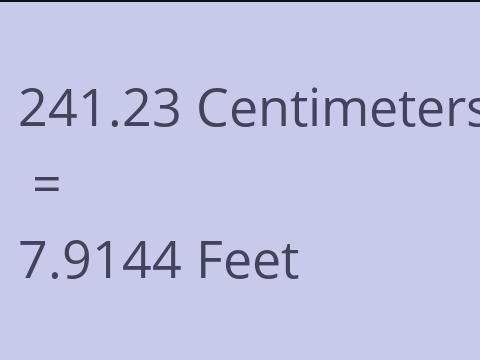 241.23 CM TO FEET