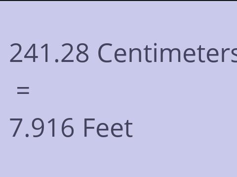 241.28 CM TO FEET