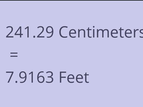 241.29 CM TO FEET