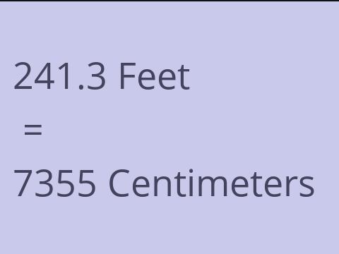 241.3 FEET TO CM