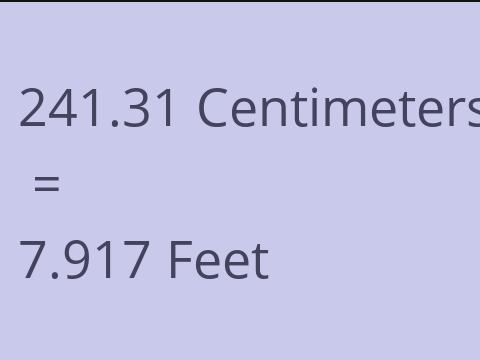 241.31 CM TO FEET