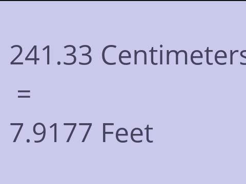 241.33 CM TO FEET