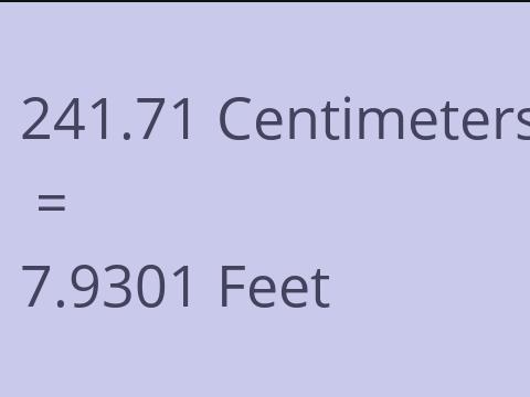 241.71 CM TO FEET