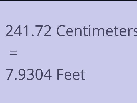 241.72 CM TO FEET