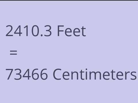 2410.3 FEET TO CM