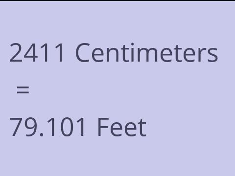 2411 CM TO FEET