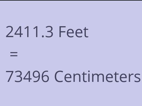 2411.3 FEET TO CM