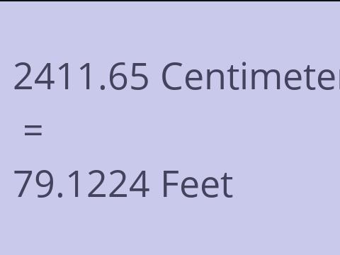 2411.65 CM TO FEET