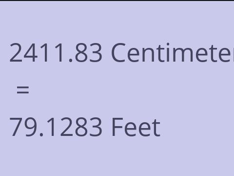 2411.83 CM TO FEET
