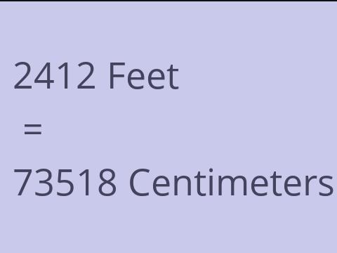 2412 FEET TO CM