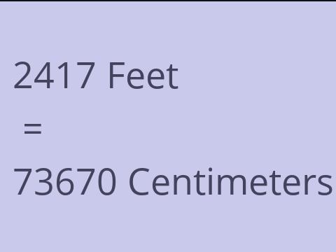 2417 FEET TO CM