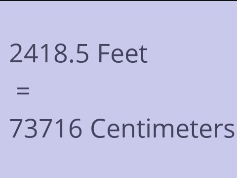 2418.5 FEET TO CM