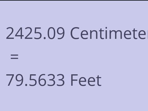 2425.09 CM TO FEET