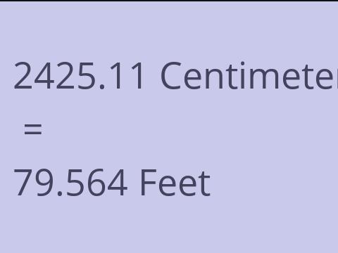 2425.11 CM TO FEET