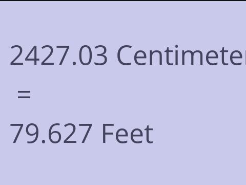 2427.03 CM TO FEET