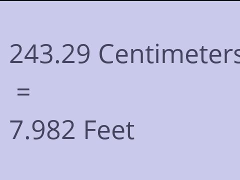 243.29 CM TO FEET