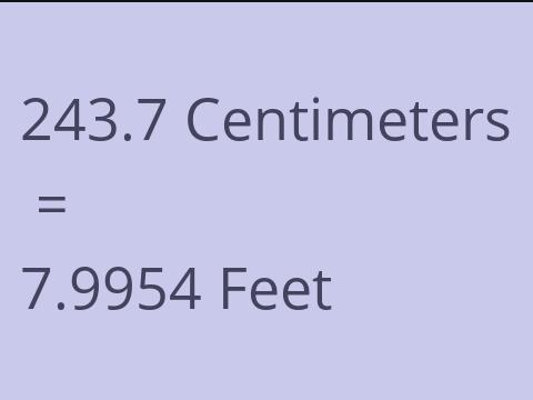 243.7 CM TO FEET