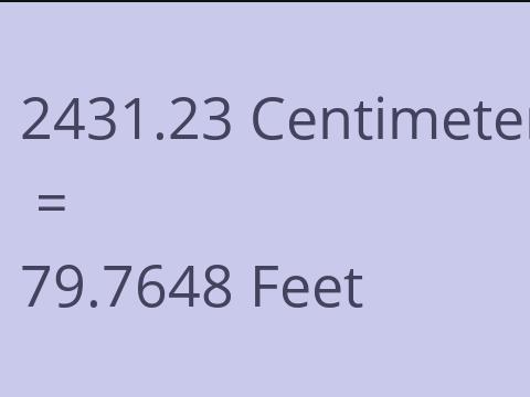 2431.23 CM TO FEET