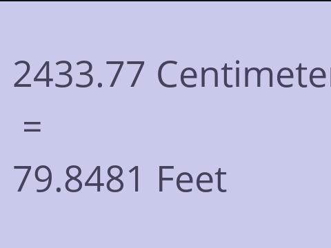 2433.77 CM TO FEET