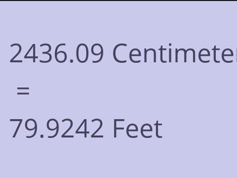 2436.09 CM TO FEET
