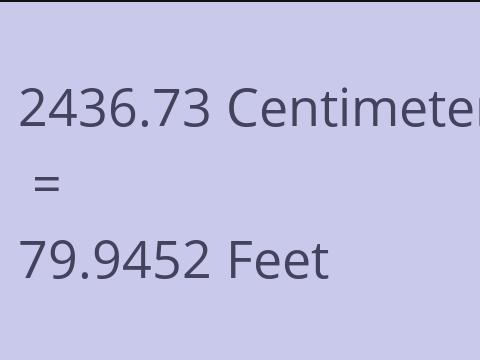 2436.73 CM TO FEET