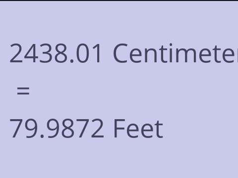 2438.01 CM TO FEET