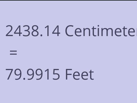 2438.14 CM TO FEET