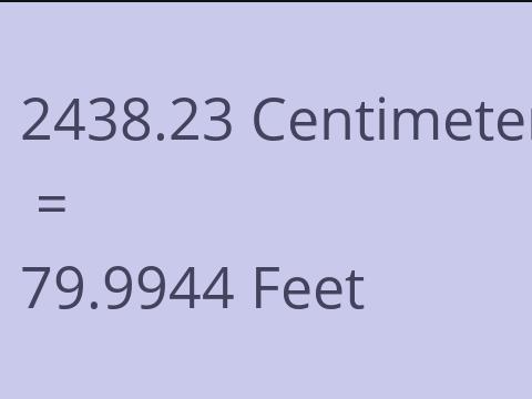2438.23 CM TO FEET