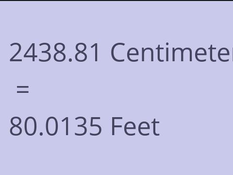 2438.81 CM TO FEET