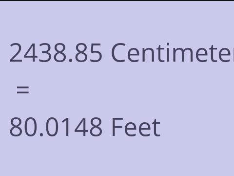 2438.85 CM TO FEET