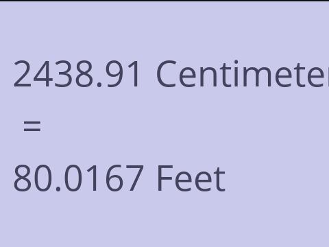 2438.91 CM TO FEET