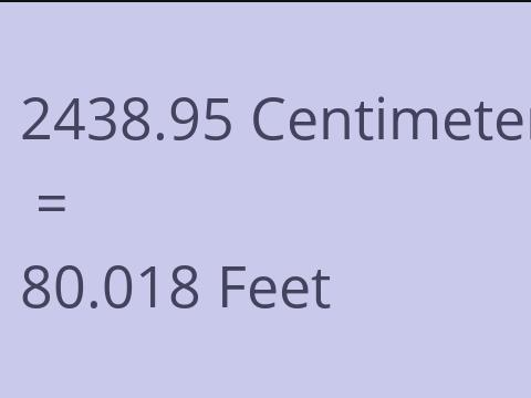 2438.95 CM TO FEET