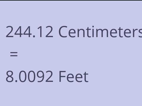 244.12 CM TO FEET