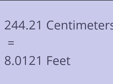 244.21 CM TO FEET