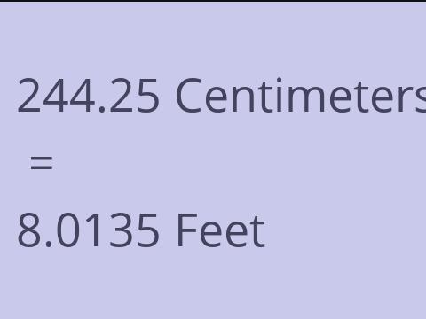 244.25 CM TO FEET