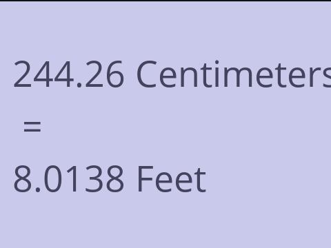 244.26 CM TO FEET