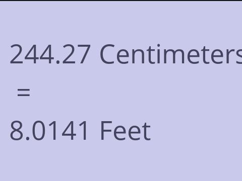 244.27 CM TO FEET