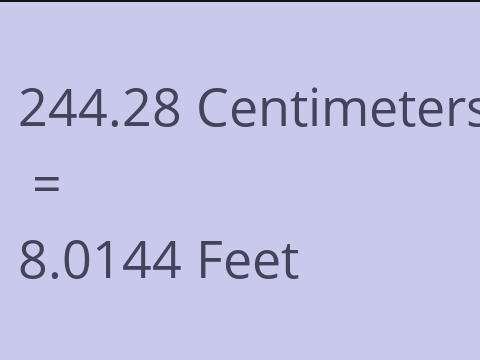 244.28 CM TO FEET