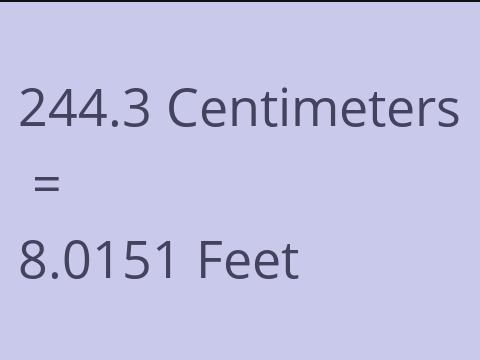 244.3 CM TO FEET