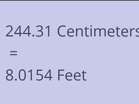 244.31 CM TO FEET