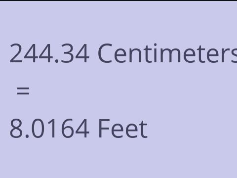 244.34 CM TO FEET