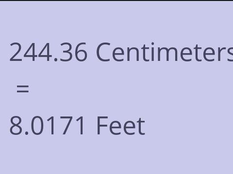 244.36 CM TO FEET