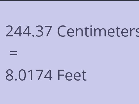 244.37 CM TO FEET