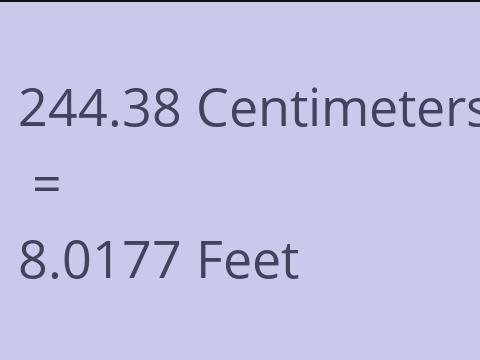 244.38 CM TO FEET