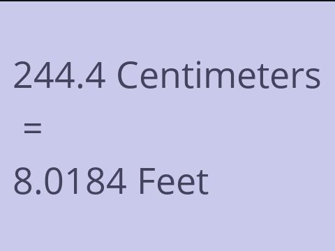 244.4 CM TO FEET