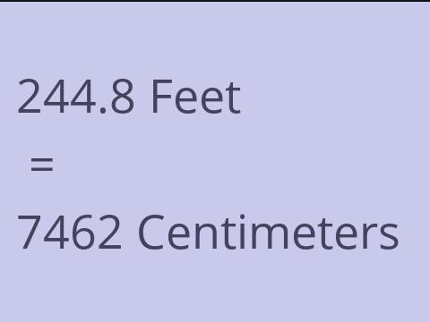 244.8 FEET TO CM