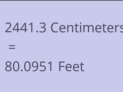 2441.3 CM TO FEET