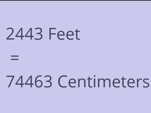 2443 FEET TO CM